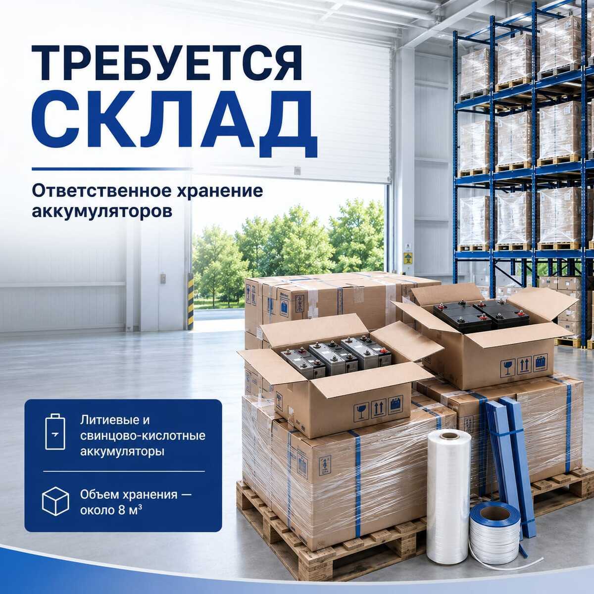 Требуется ответственное хранение аккумуляторов